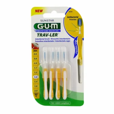 GUM BROSSETTES TRAVELER EXTRAFINE CONIQUE 1,3MM (1514)