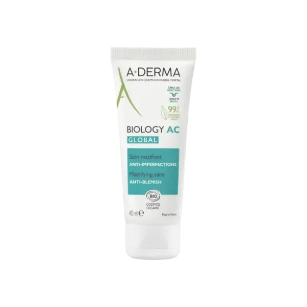 A-DERMA BIOLOGY AC GLOBAL SOIN MATIFIANT ANTI IMPERFECTIONS 40ML