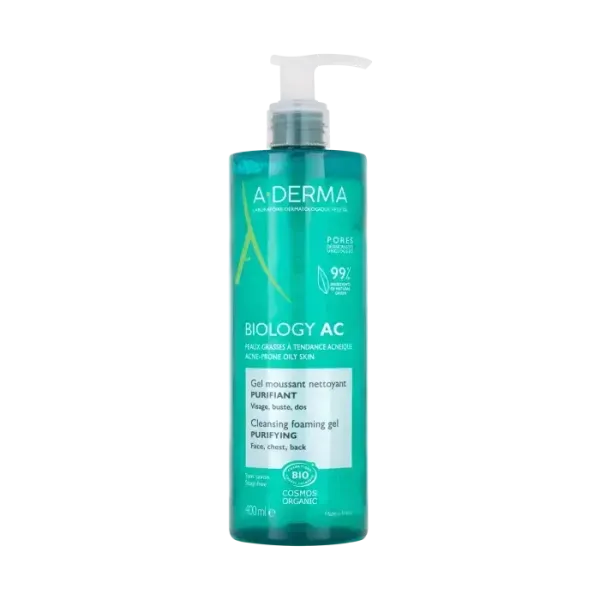A-DERMA BIOLOGY AC GEL MOUSSANT NETTOYANT PURIFIANT 400ML