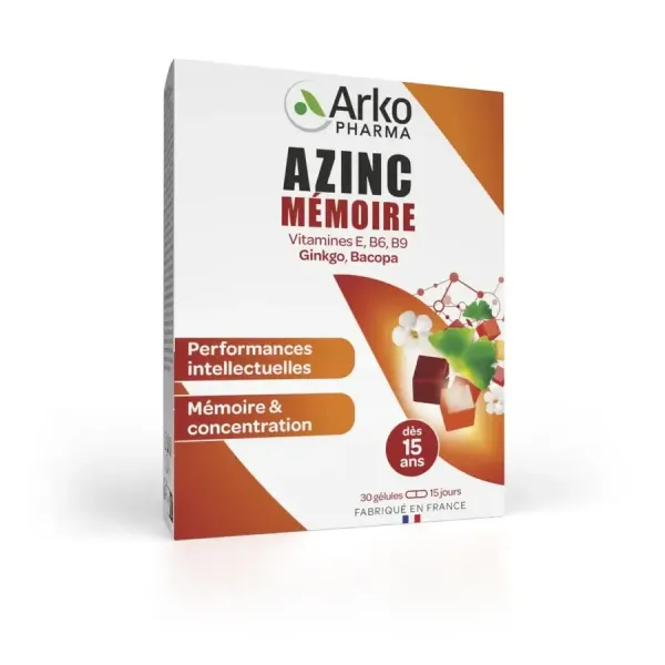 ARKOPHARMA AZINC MEMOIRE 30 GELULES