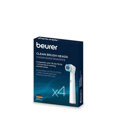 BEURER 4 BROSSETTES DE RECHANGE CLEAN POUR TB 30 TB 50