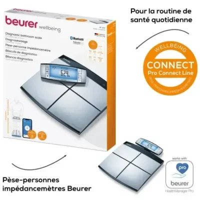 BEURER BF105 PESE PERSONNE IMPEDANCEMETRE EN VERRE