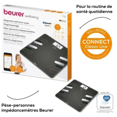 BEURER BF 600 PESE PERSONNE IMPEDANCEMETRE EN VERRE