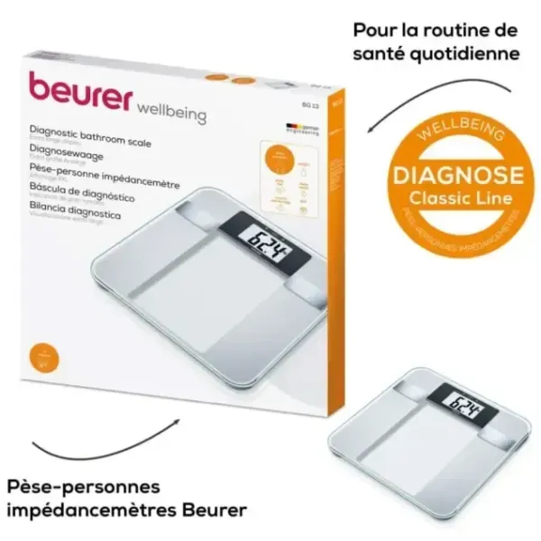 BEURER BG 13 PESE PERSONNE IMPEDANCEMETRE POUR GRAISSES