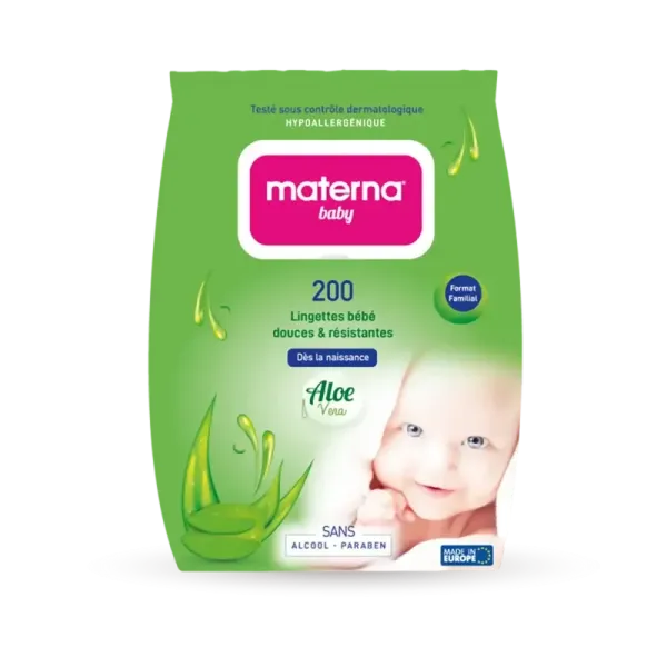 MATERNA LINGETTES BEBE BT/200