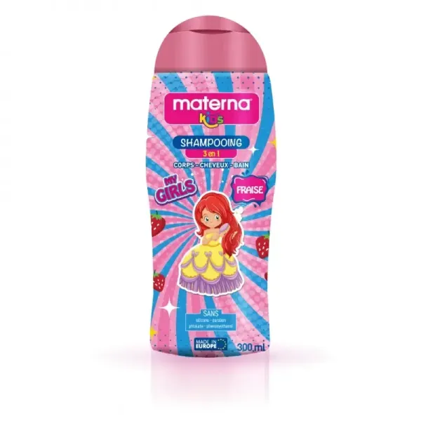 MATERNA SHAMPOOING 3EN1 KIDS FRAISE 300ML