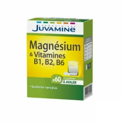 JUVAMINE MAGNESIUM & VITAMINES B1 B2 B6 60 COMPRIMES