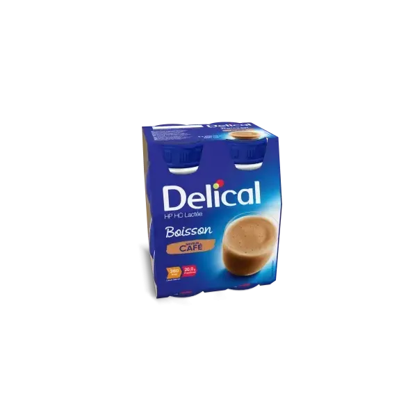 DELICAL BOISSON HP HC LACTÉE SAVEUR CAFÉ 4 X 200ML