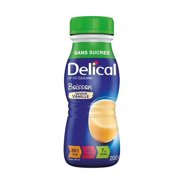 DELICAL BOISSON HP HC SANS SUCRES SAVEUR VANILLE 200ML