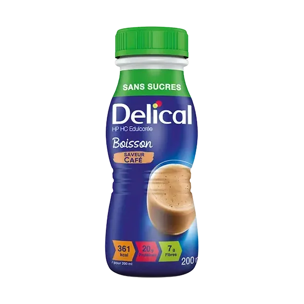 DELICAL BOISSON HP HC SANS SUCRES SAVEUR CAFÉ 200ML