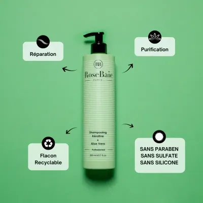 ROSEBAIE SHAMPOING KERATINE X ALOE VERA 500 ML