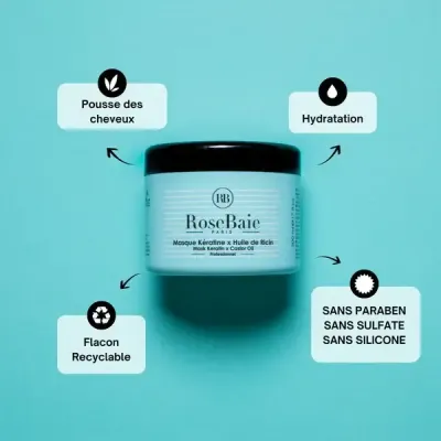 ROSEBAIE MASQUE HUILE DE RICIN X KERATINE 500ML