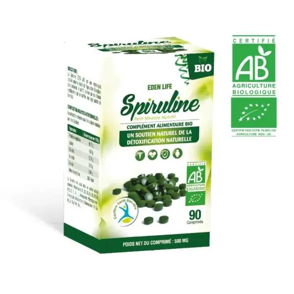 EDEN LIFE SPIRULINE 90 COMPRIMES