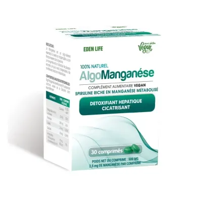 EDEN LIFE ALGO MANGANÉSE 30 COMPRIMÉS
