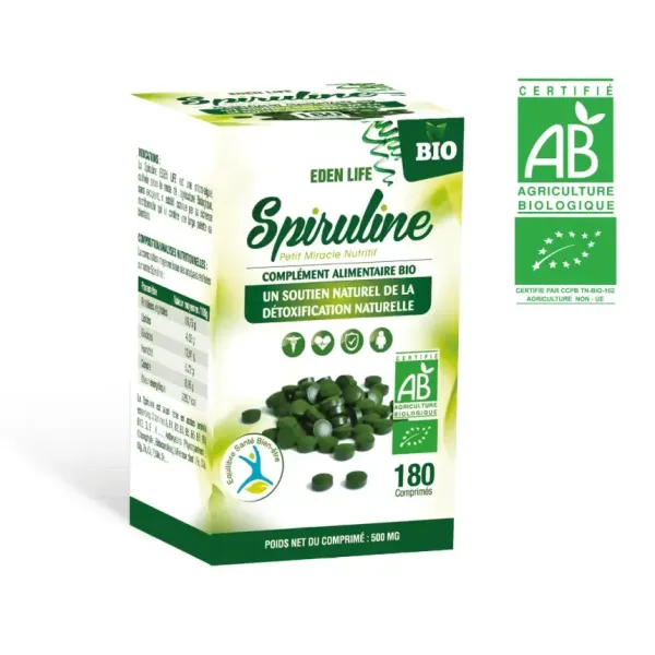 EDEN LIFE SPIRULINE 180 Gélules