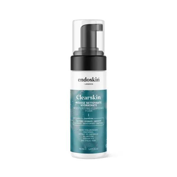 ENDOSKIN CLEARSKIN MOUSSE NETTOYANTE  HYDRATANTE 150ML