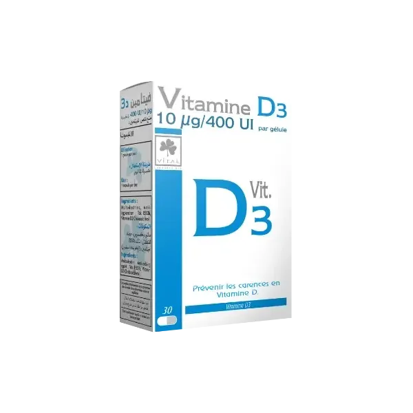 VITAL VITAMINE D3 30 GELULES
