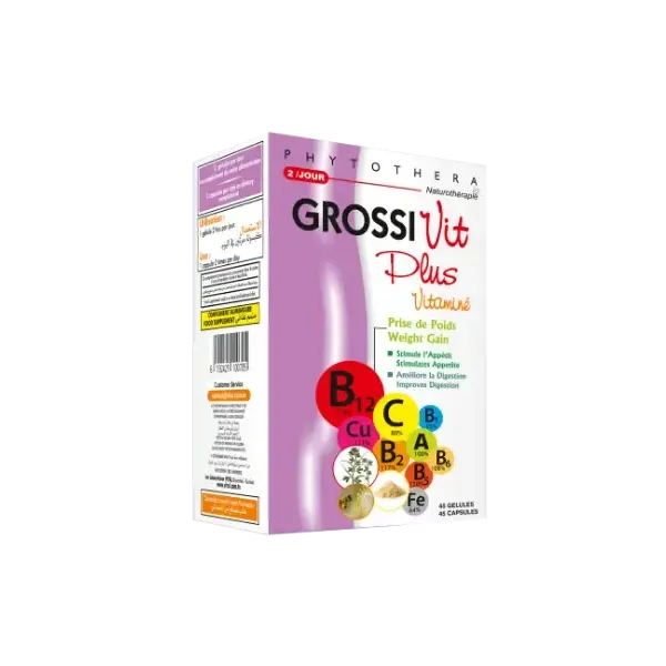 VITAL PHYTOTHERA GROSSIVIT PLUS VITAMINE 45 GELULES
