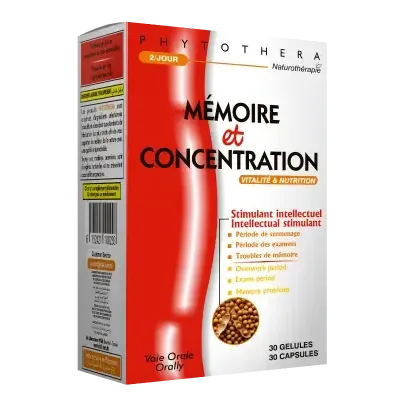 VITAL PHYTOTHERA MEMOIRE & CONCENTRATION 30 GELULES