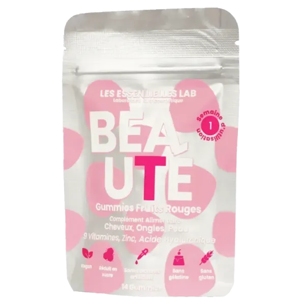 LES ESSENTIELLES LAB BEAUTE GUMMIES FRUITS ROUGES 14 GUMMIES