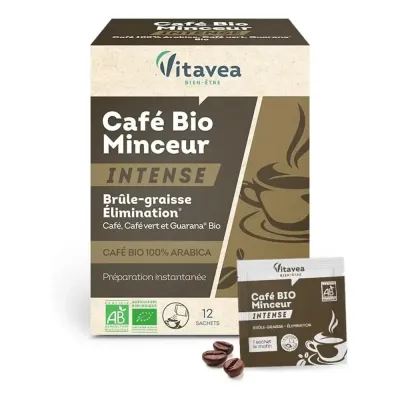 VITAVEA CAFE BIO MINCEUR INTENSE BRULE GRAISSE 12 SACHETS