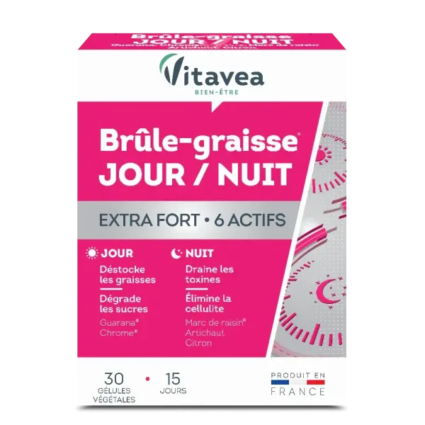 VITAVEA BRULE GRAISSE JOUR ET NUIT EXTRA FORT 30 GELULES