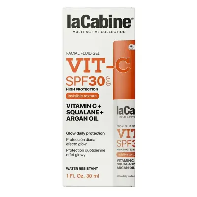 LA CABINE VIT C INVISIBLE FACIAL FLUID GEL SPF30 30ML
