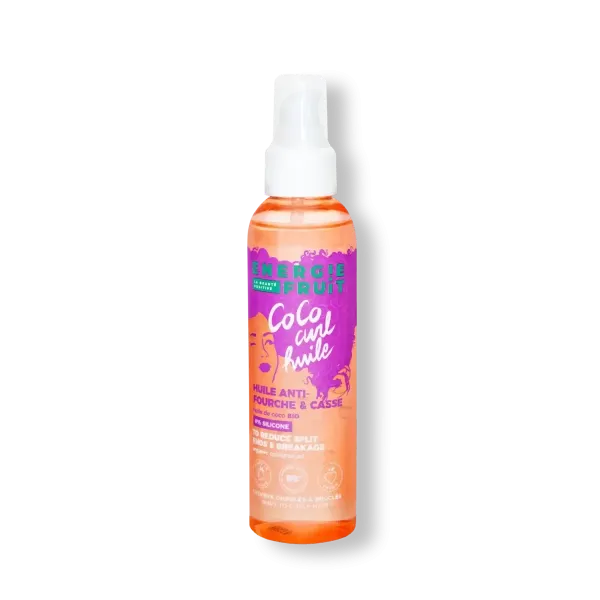 ENERGIE FRUIT COCO CURL HUILE ANTI-FOURCHE ET CASSE CHEVEUX ONDULÉS À BOUCLÉS 150ML