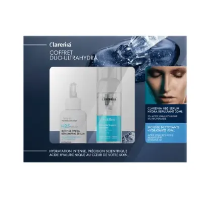 CLARENIA COFFRET DUO ULTRA HYDRA HB5 SERUM 30ML+HYDRA EFFECT MOUSSE 50ML (OFFERT)