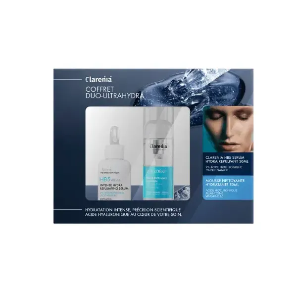 CLARENIA COFFRET DUO ULTRA HYDRA HB5 SERUM 30ML+HYDRA EFFECT MOUSSE 50ML (OFFERT)