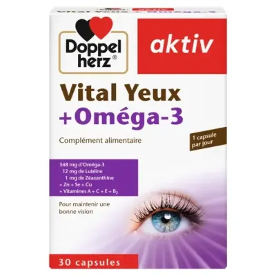 AKTIV VITAL YEUX+OMEGA 3 30 GELULES